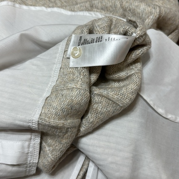 Rachel Zoe Layered Sweater Vest Blouse Women's White & Tan, Size Large - Picture 13 of 14